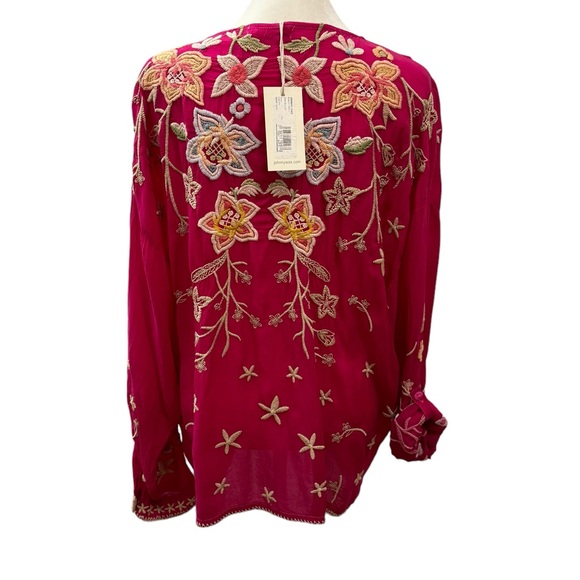 Johnny Was Jenai Blouse in Festive Fuschia. Size L. NWT - Picture 9 of 15